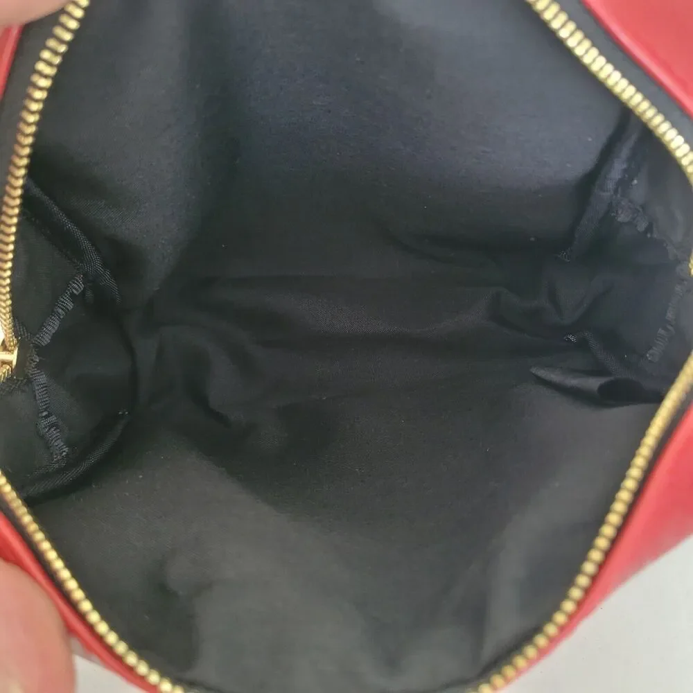 Christian Dior Pochette Trousse De Toilette Zip Pouch Clutch Green Brown Vintage